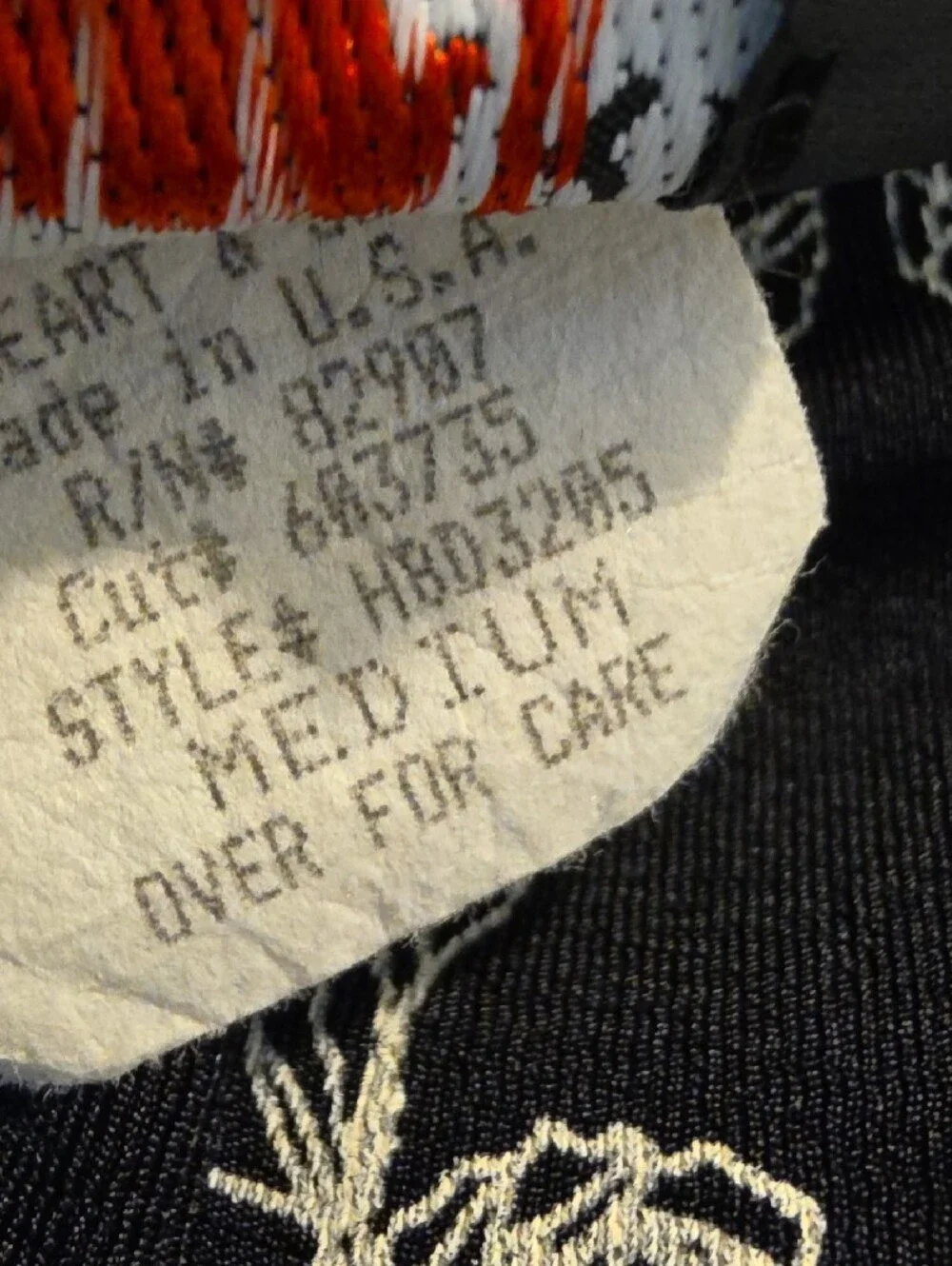 Heart Soul Black Top with White Floral Stitching and Red Heart Logo - Picture 3 of 5